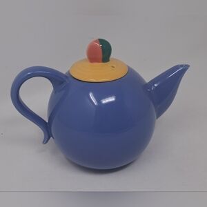 Lindt Stymeist Teapot Kitchen Coffee Colorways Blue Oval Japan Vintage 80s 90s